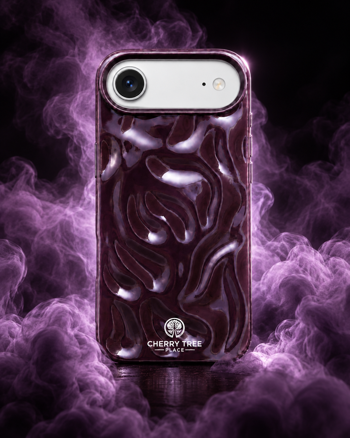 Deep Plum Ripple iPhone Case