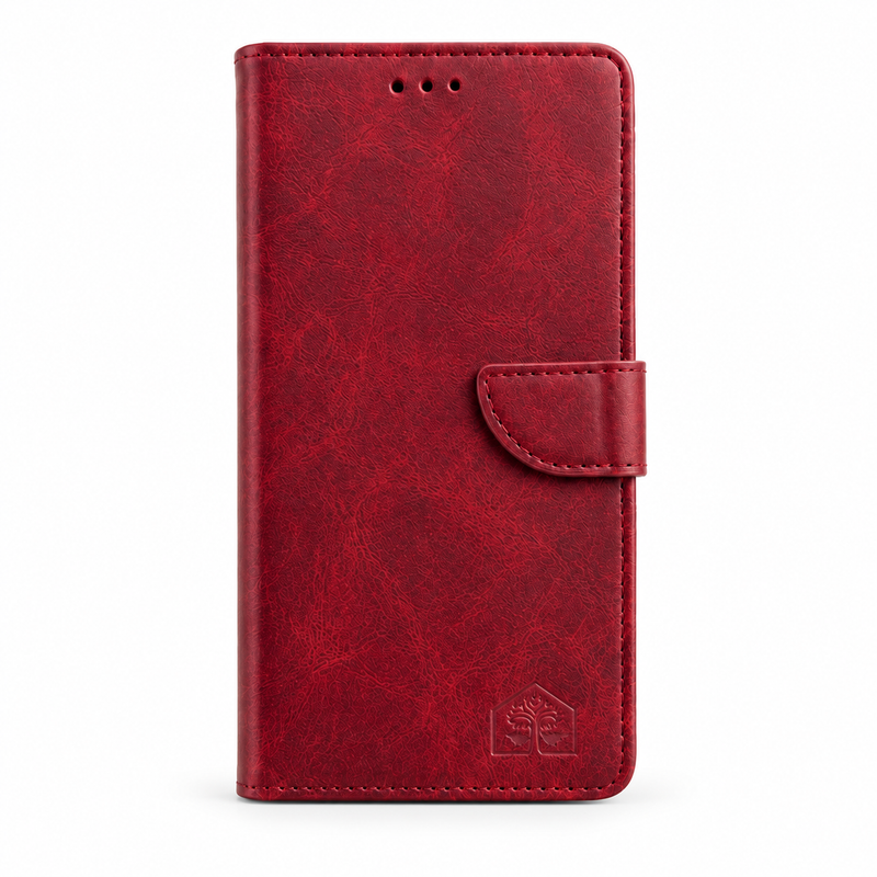 Ruby & Tan 2 Tone Wallet — closed front view on a white background